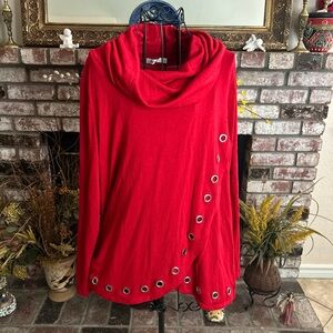 Vintage Rafiana gromet lurex wrap sweater for women’s Sz L